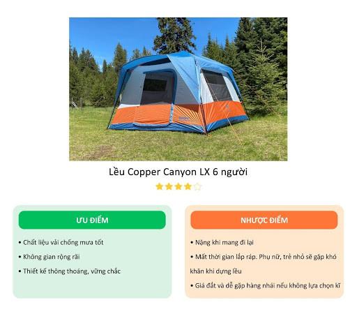 Lều Copper Canyon LX 6 người của hãng Eureka đáng mua cho gia đình