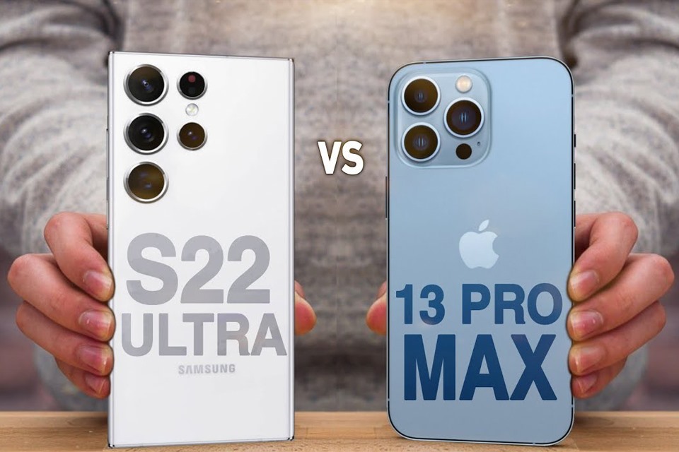 So sánh 2 siêu phẩm Galaxy S22 Ultra vs iPhone 13 Pro Max