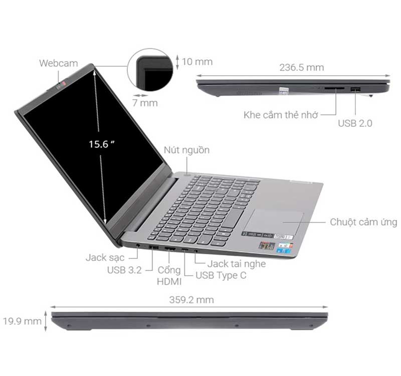 Laptop Lenovo Ideapad 3 15ITL6 i3