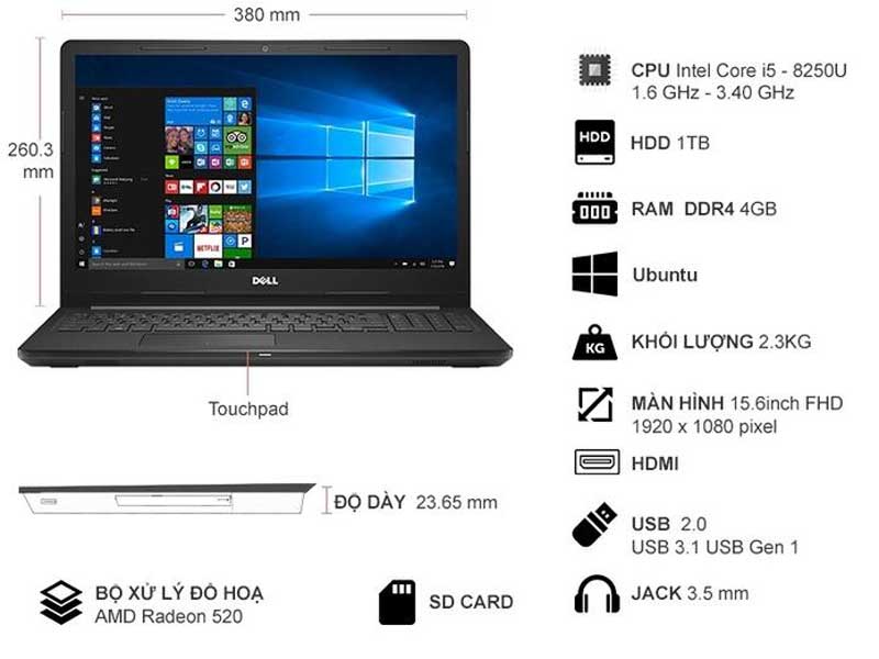 Laptop Dell Inspiron 3576 70153188 Core i5