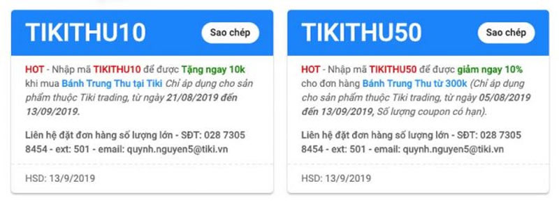 Bạn có thể tìm kiếm mã coupon giảm giá trên website Tiki.vn trước khi mua hàng.