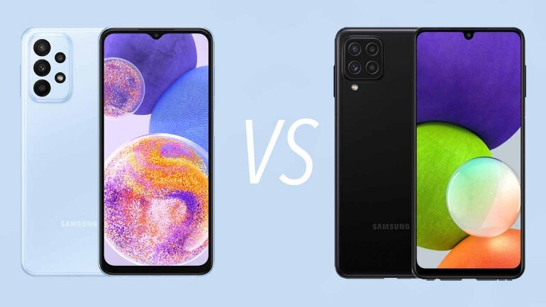 So sánh điện thoại Galaxy A22 và Galaxy A23: