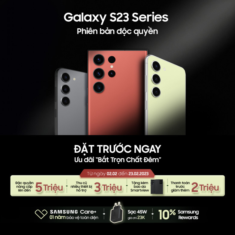 Các phiên bản màu Galaxy S23 Series độc quyền chỉ có trên Samsung.com.